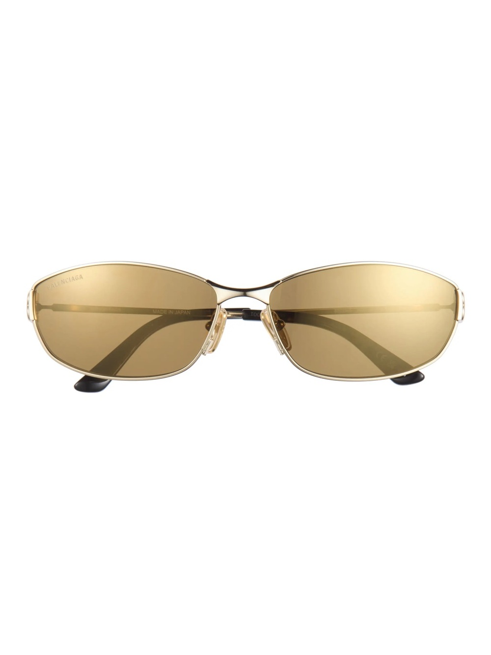 Balenciaga Gold Oval Sunglasses - Gold Lenses